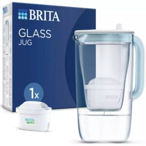 BRITA Water Filter Glass Jug Blue, 1X MAXTRA PRO cartridge - Naamaste London Homewares - 1