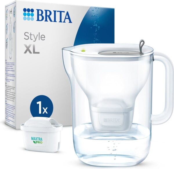 BRITA Style XL Water Filter Jug Grey, 1X MAXTRA PRO cartridge