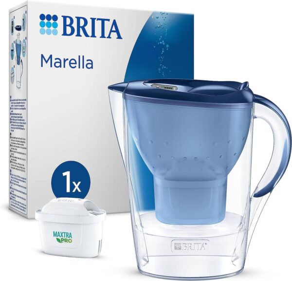 BRITA Marella Water Filter Jug Blue, 1X MAXTRA PRO cartridge - Naamaste London - 1