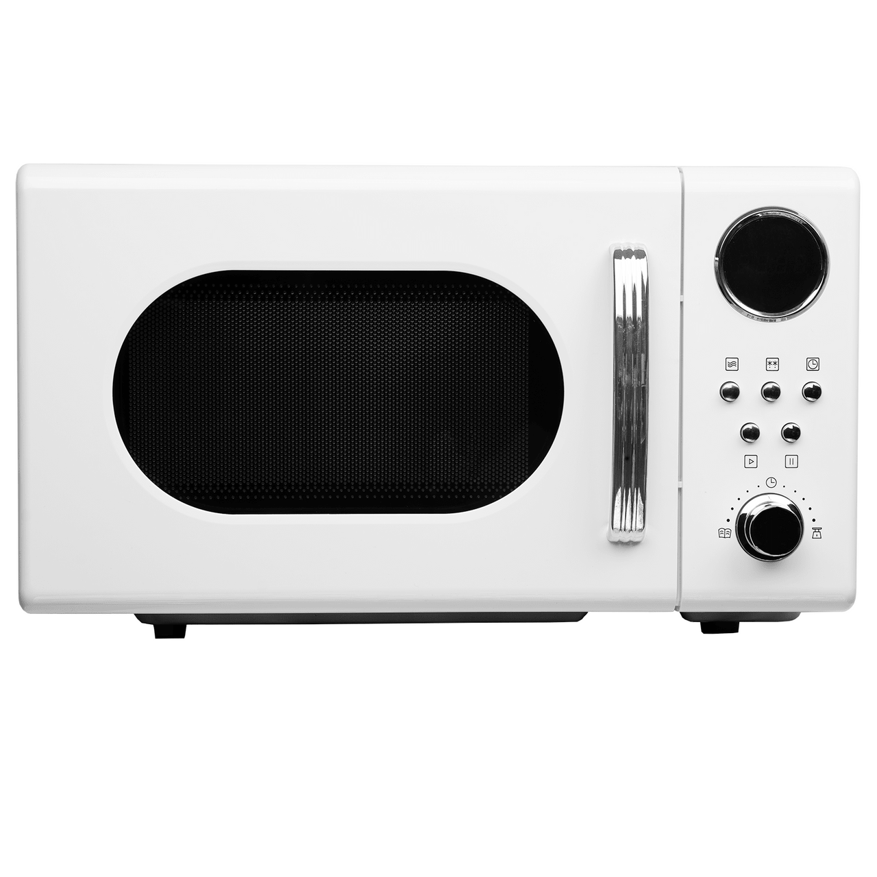 20L 700W White Retro Microwave Oven SIA FRM20WH Naamaste London