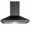 60cm Black Pyramid Chimney Cooker Hood - SIA CHL60BL - Naamaste London - 2