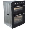 SIA 60cm Black Built In Double Oven, 4 Zone Ceramic Hob & Chimney Cooker Hood - Naamaste London -4