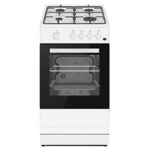 50cm Freestanding Gas Cooker with Hob, 4 Burner - SIA GSC50W - Naamaste London - 1