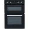 SIA 60cm Black Built In Double Oven And Stainless Steel 70cm 5 Burner Gas Hob - Naamaste London - 2