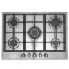 SIA 60cm Black Built In Double Oven And Stainless Steel 70cm 5 Burner Gas Hob - Naamaste London - 3