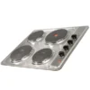 SIA 60cm 4 Zone Electric Hob / Solid Plate , Stainless Steel & Visor Cooker Hood Fan - Naamaste London - 7