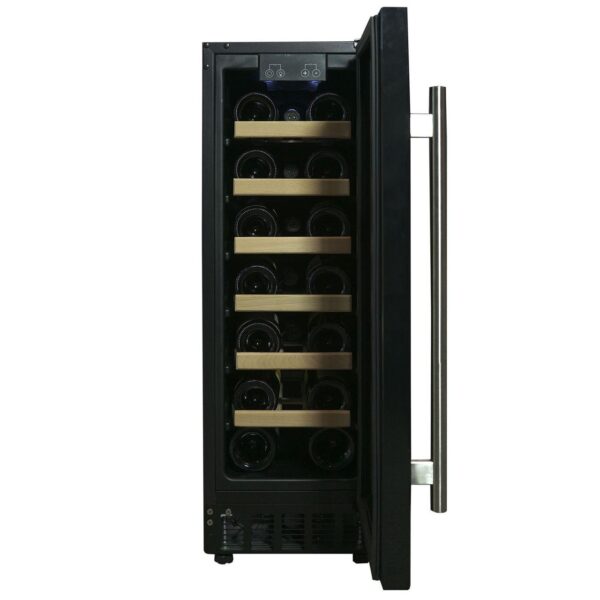 19 Bottle Black Wine Cooler - SIA WC30BL -Naamaste London - 2