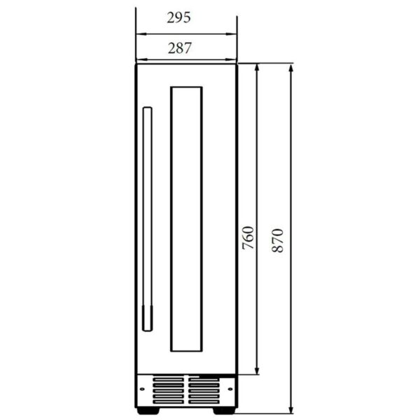 19 Bottle Black Wine Cooler - SIA WC30BL -Naamaste London - 3