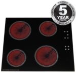 4 Zone Electric Ceramic Hob, Black - SIA CERH60BL