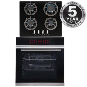 SIA 76L Single Electric Oven With LED Display & 4 Burner Gas Hob - Naamaste London -1