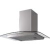 60cm SS Glass Chimney Cooker Hood - SIA CGH60SS - Naamaste London -1