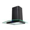 60cm Black LED Glass Chimney Cooker Hood - SIA CPTE61BL - Naamaste London - 1