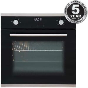 60cm Built In Electric Oven, Black - SIA SO103 - Naamaste London - 1