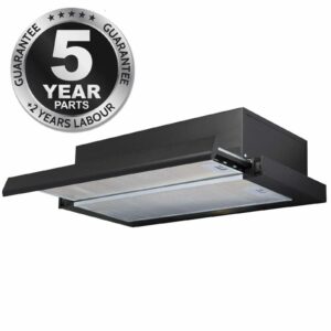 60cm Kitchen Extractor Fan Cooker Hood , Black - SIA TSH60BL - Naamaste London - 1