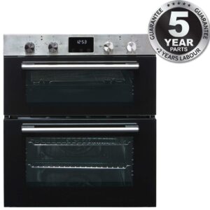 60cm Stainless Steel Built In Electric Double Oven - SIA DO111SS - Naamaste London - 1