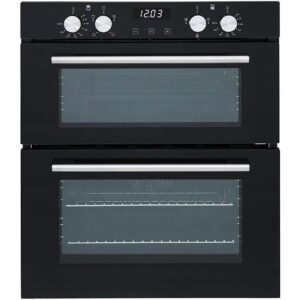 60cm Black Electric Built Under Double Oven - SIA DO101 - Naamaste London -1