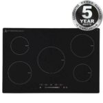 Black 5 Zone Induction Hob, 86cm wide - SIA INDH90BL