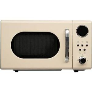 20L 700W Cream Retro Microwave Oven - SIA FRM20AP - Naamaste London - 1