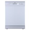 60cm White Freestanding Dishwasher, 12 Places - SIA SFSD60W - Naamaste London -1