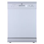 60cm White Freestanding Dishwasher, 12 Places - SIA SFSD60W - Naamaste London -1
