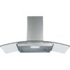 100cm Curved Glass Chimney Cooker Hood - SIA CGH100SS - Naamaste London - 6
