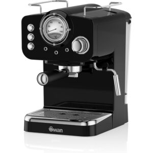 Swan Retro Espresso Machine / Black - SK22110BN - Naamaste London -1
