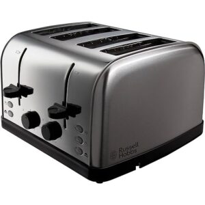 Russell Hobbs 4 Slice Toaster in Stainless Steel - 18790 - Naamaste London - 1