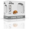 200W White 2 Slice Toaster - Fine Elements SDA1008GE - Naamaste London - 2