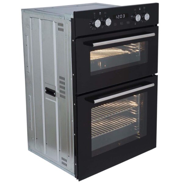 60cm Black Electric Built In Double Oven - SIA DO102 - Naamaste London - 5