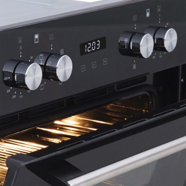 60cm Black Electric Built In Double Oven - SIA DO102 - Naamaste London - 6