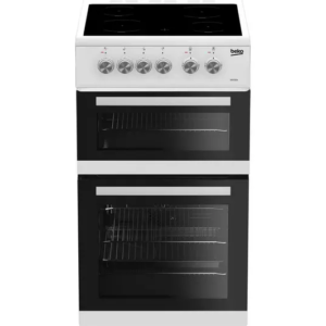 Beko 50cm Electric Cooker with Double Oven and Ceramic Hob - KDVC563AW - Naamaste London Homewares - 1