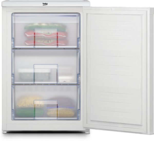 White Frost Free Undercounter Freezer - Beko UFF4584W - Naamaste London Homewares - 3