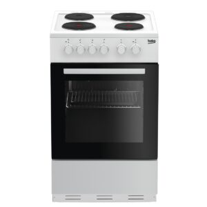 50cm Freestanding Electric Cooker Oven and Hob – Beko KS530W - Naamaste London Homewares - 1