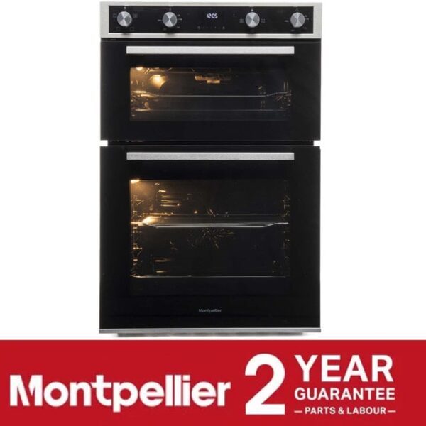 60cm Black Electric Built In Double Oven - Montpellier DO3570IB - Naamaste London Homewares - 7