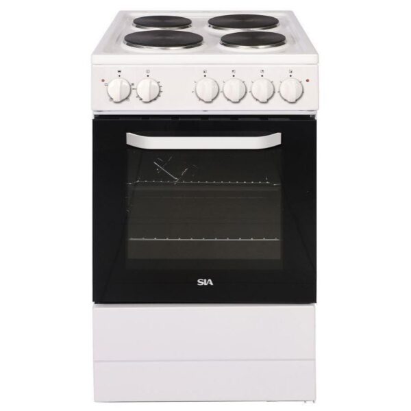 50cm Freestanding Cooker Oven and Hob, White - SIA ESCA51W - Naamaste London Homewares - 1