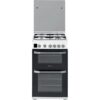 50cm Freestanding Double Oven Gas Cooker, White - Hotpoint HD5G00CCW/UK - Naamaste London Homewares - 1