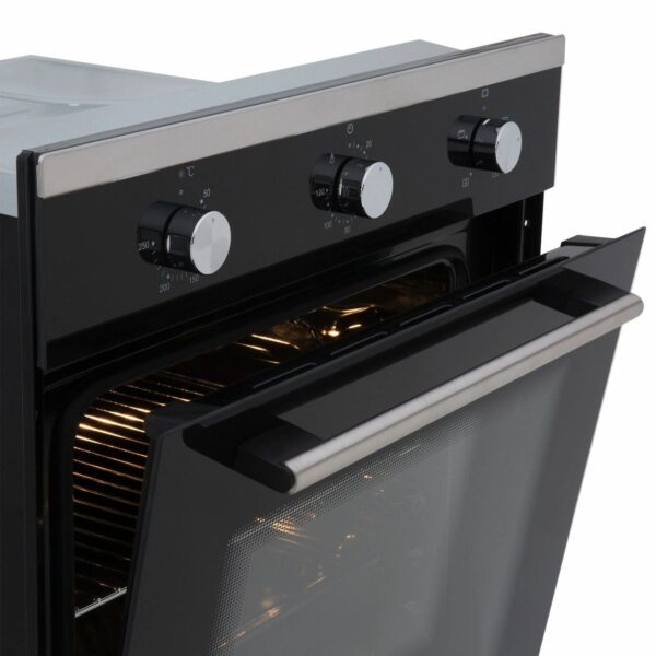 60cm Built In Electric Oven, Black - SIA SO101 - Naamaste London Homewares -5