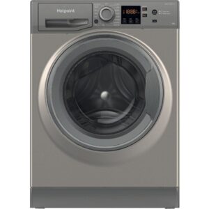 Hotpoint Washing Machine 9kg in Grey, Freestanding - NSWF 945C GG UK N - Naamaste London Homewares - 1