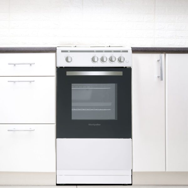 50cm Single Cavity Gas Cooker - Montpellier MSG50W - Naamaste London Homewares - 4