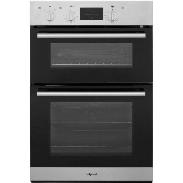 60cm Built In Electric Double Oven, Stainless - Hotpoint DD2540IX - Naamaste London Homewares - 1