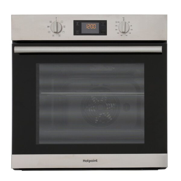 Single Electric Oven, Stainless Steel/ Built-In - Hotpoint SA2 540 H IX - Naamaste London Homewares - 1