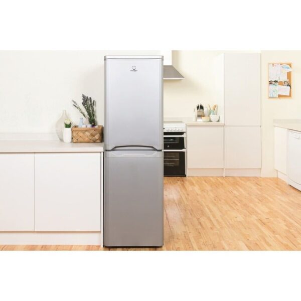 Freestanding Fridge Freezer 50 / 50 split, Silver - Indesit IBD5517 S UK 1 - Naamaste London Homeware - 9