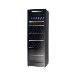 Black Upright Wine Fridge, 197 Bottles x 750ml - Vestfrost WFG 185 - Naamaste London Homewares - 1