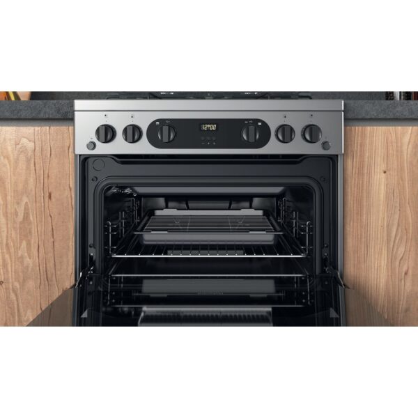 60cm Gas Cooker with Gas Hob/FreeStanding, Silver - Hotpoint HDM67G0CCX/UK - Naamaste London Homewares - 5