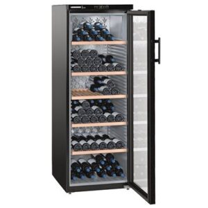 Black Upright Wine Cooler, 200 Bottles x 750ml - Liebherr WKb 4212 - Naamaste London Homewares - 1