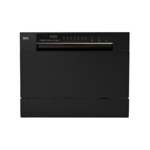 Table Top Dishwasher, Black/ LED Display - SIA TTD6K - Naamaste London Homewares - 1