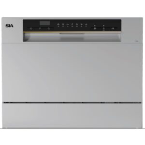 Table Top Dishwasher, Silver/ LED Display - SIA TTD6S - Naamaste London Homewares -1