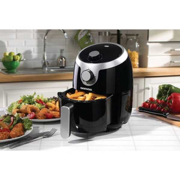 2L Daewoo Air Fryer, Single Pot Black - SDA1599GE - Naamaste London Homewares - 4