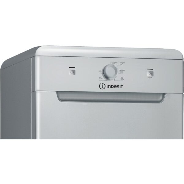 Stainless Steel Silver Slimline Dishwasher - Indesit DSFE 1B10SUKN - Naamaste London Homewares - 4