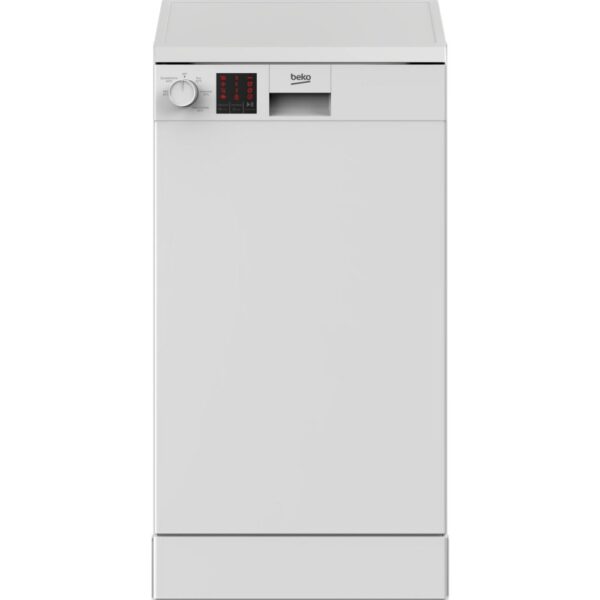 45cm White Beko Slimline Dishwasher - DVS05C20W - Naamaste London Homewares - 1